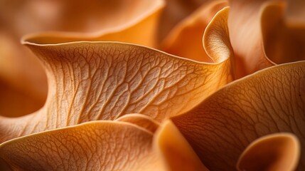 Poster - captivating organic textures and gentle curves in vibrant petals macro shot of delicate orange and b