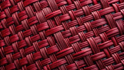 Fototapete - Red Intertwined Woven Texture An Abstract Study of Lines and Intersections