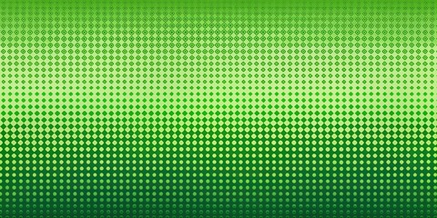 Poster - Abstract Gradient Pattern of Interlocking Circles and Squares in Shades of Green