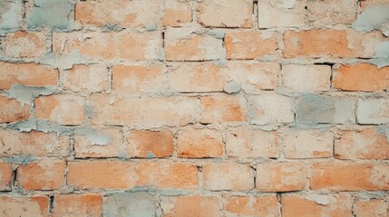 Poster - A close-up view of a rustic brick wall, showcasing the texture and color variations of the bricks. Ideal for architecture and construction projects.