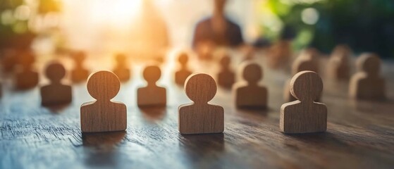 Poster - Business leaders collaborating to assess talent focusing on skill matching and role alignment for workforce optimization and acquisition of top talent
