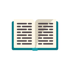 Poster - Open book is lying open with the pages open displaying the text