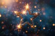 © Alena - A shiny gold star surrounded by sparkling lights