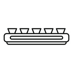 Poster - factory production line transporting containers on a conveyor belt, representing manufacturing, auto