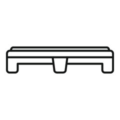 Poster - simple black and white vector icon of a plastic pallet