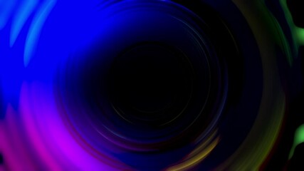 Wall Mural - Abstract loop hypnotic colorful radial circle ring rotation animation background. Waves radiate ring motion. High quality 4k footage