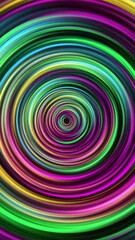 Wall Mural - Abstract colorful radial circle ring rotation animation background. High quality 4k footage