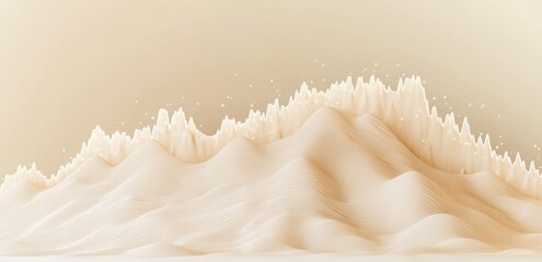 Poster - Abstract representation of soft, flowing hills in a warm color palette.