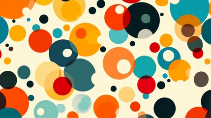 Poster - A vibrant abstract background featuring colorful circles of various sizes, perfect for design projects, digital art, and creative inspiration.