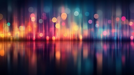 Poster - A vibrant abstract background featuring colorful lights and reflections. Ideal for use in digital art, design projects, and creative presentations.