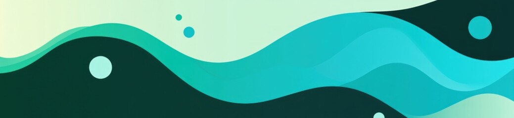 Leinwandbilder - Abstract wavy design with varying shades of blue and green, creating a fluid visual effect.