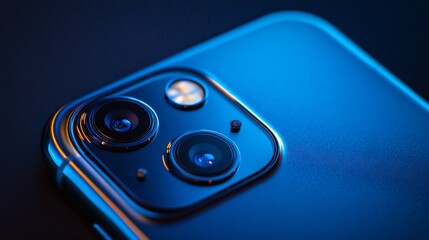 Poster - Close-up of smartphone's triple-lens camera.