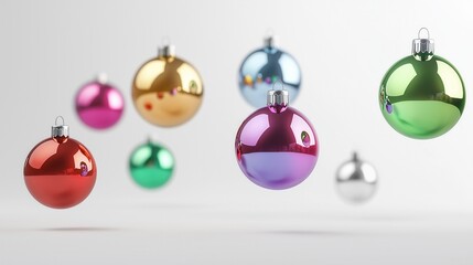 Wall Mural - chirstmas ball on white background