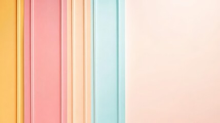 Poster - A vibrant collection of pastel colored vertical stripes, creating an eye-catching and modern aesthetic ideal for backgrounds or design projects.