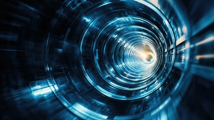 Poster - A dynamic circular passage suspended in space, radiating with mysterious energy, symbolizing a gateway to another dimension.