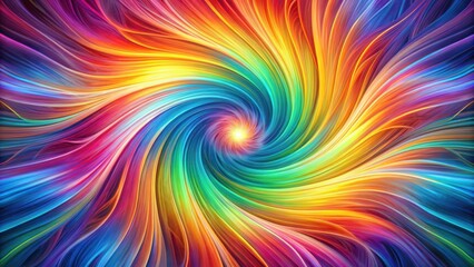 Poster - Abstract Spiral of Vibrant Hues, Evoking a Sensuous and Energetic Movement, Creates a Hypnotic Effect