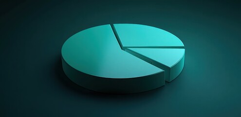 Poster - A stylized pie chart in teal, representing data visualization and analysis.