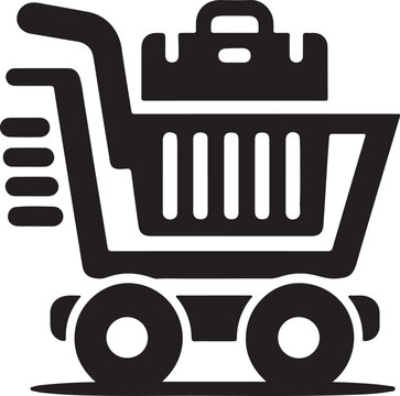shopping trolley silhouette