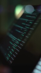 Poster - This advanced HighTech Cybersecurity Interface features an innovative Coding Display that offers comprehensive analysis, showcasing the interconnectedness of various devices and systems