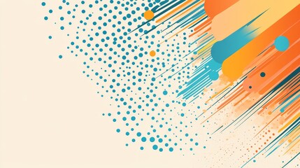 Poster - An abstract illustration featuring vibrant colors and dynamic patterns, perfect for backgrounds or creative projects that need a lively touch.