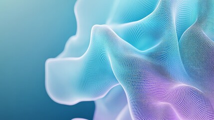 Poster - An abstract image featuring flowing waves of translucent colors, creating a sense of movement and depth. Ideal for backgrounds or artistic projects.