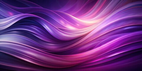 Aufkleber - Abstract Purple and Pink Wavy Lines, a Dynamic Digital Artwork with Gradient Effects