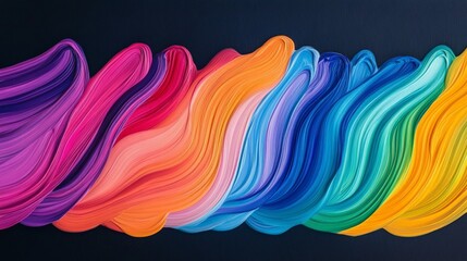 Poster - Vibrant abstract waves of color swirl together, creating a dynamic and eye-catching visual. Perfect for backgrounds, designs, and artistic projects.