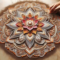 Aufkleber - rangoli notes form into intricate rangoli patterns