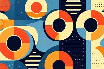 Poster - retro patterns notes in classic geometric patterns