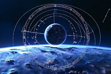 Poster - satellite orbit notes circle in satellite like orbits