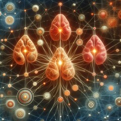 Poster - sentimental synapses network of interconnected nodes representin