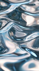 Poster - Abstract wavy patterns in shimmering blue water, creating a serene and calming effect.