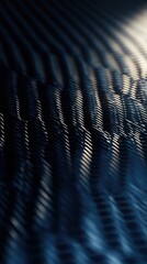 Poster - Abstract close-up of dark blue textured surface displaying wave patterns and light reflections.