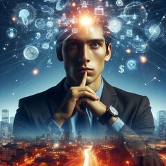 Poster - The person imagines their thought as a moment in time As they fo