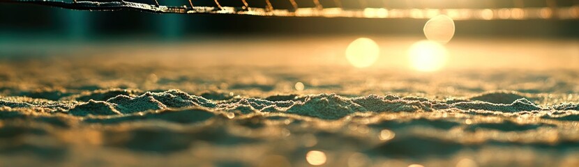 Poster - A close-up view of sandy terrain illuminated by soft light, suggesting a serene atmosphere.