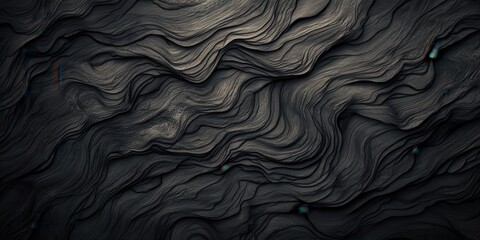 Aufkleber - A textured surface with flowing, wave-like patterns in dark tones, creating a dynamic and abstract visual effect.