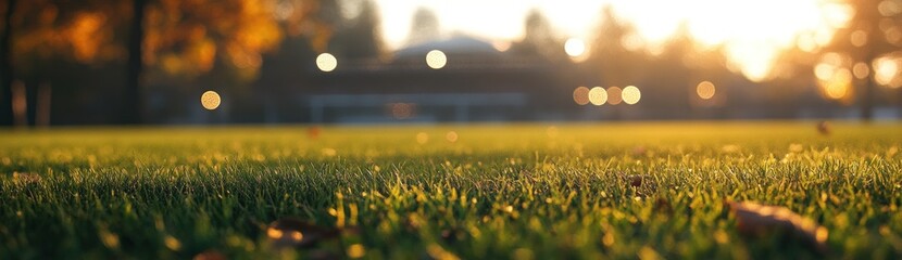 Poster - A serene view of grass at sunset, evoking calmness and connection to nature.