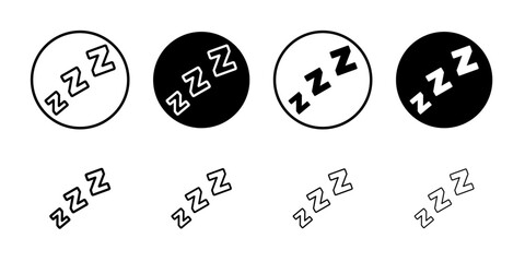 Aufkleber - Zzz icon web design in vector
