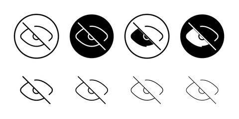 Aufkleber - Blindness icon web design in vector