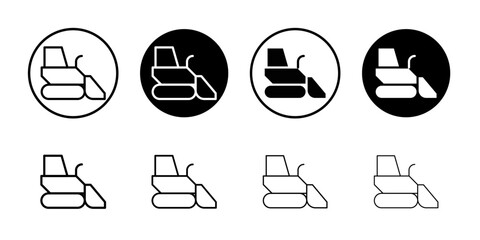 Poster - Bulldozer icon web design in vector