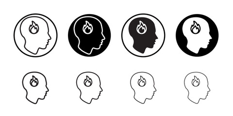 Poster - Burnout icon web design in vector