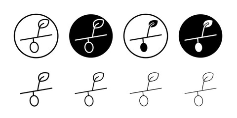 Poster - Cocoon icon web design in vector