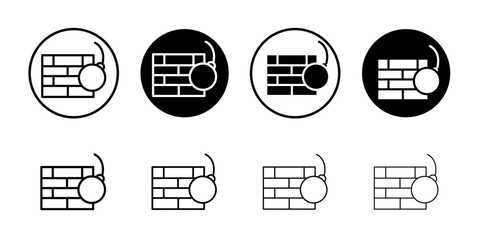 Poster - Demolition icon web design in vector