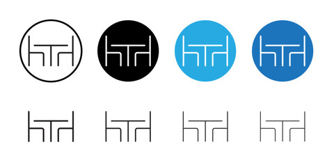 Aufkleber - Dinner table icon web design in vector