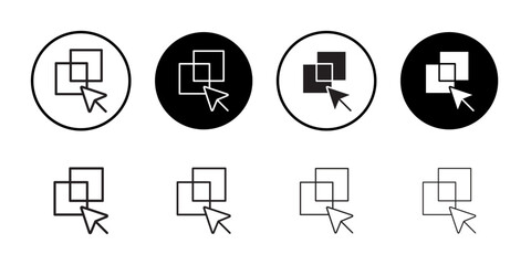 Aufkleber - Drag and drop icon web design in vector