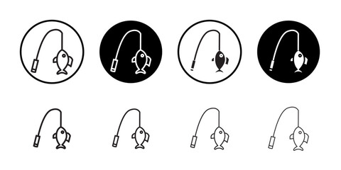Poster - Fishing icon web design in vector