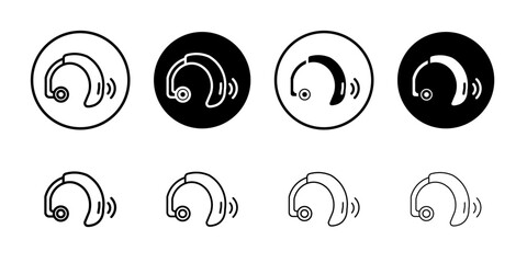 Aufkleber - Hearing aid icon web design in vector