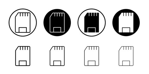 Aufkleber - Memory card icon web design in vector