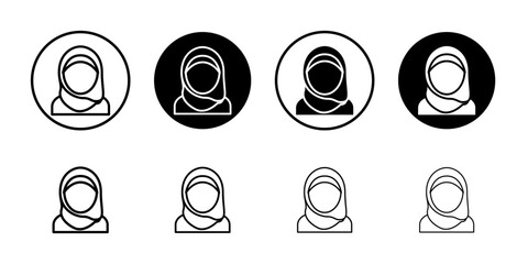 Aufkleber - Muslim woman icon web design in vector