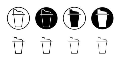 Aufkleber - Protein shake icon web design in vector